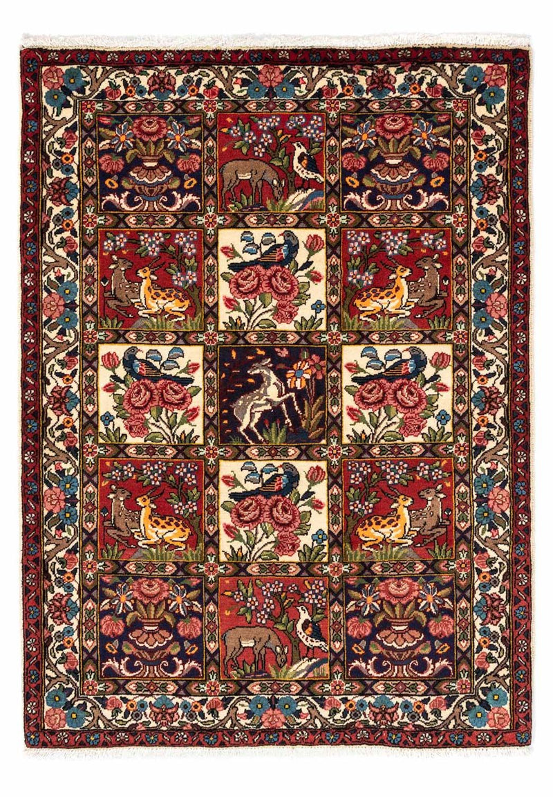 Persisk tæppe - Nomadisk - 154 x 106 cm - mørkerød