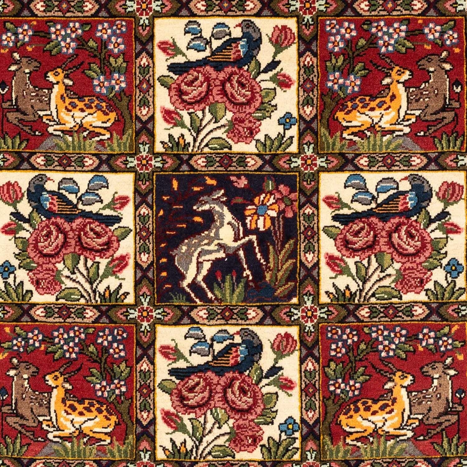 Persisk tæppe - Nomadisk - 154 x 106 cm - mørkerød