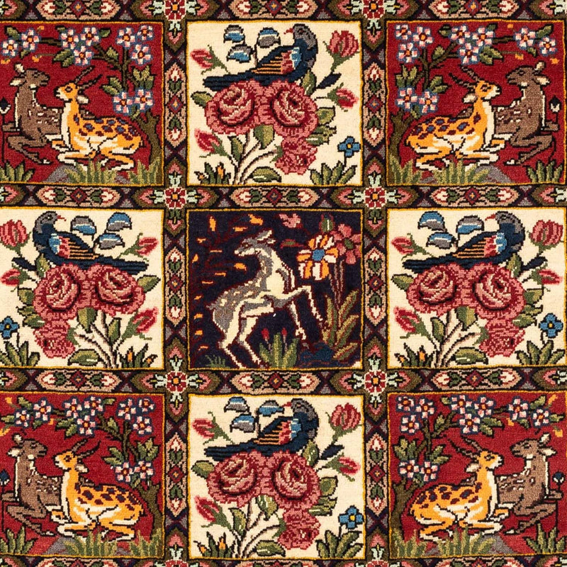 Persisk tæppe - Nomadisk - 154 x 106 cm - mørkerød