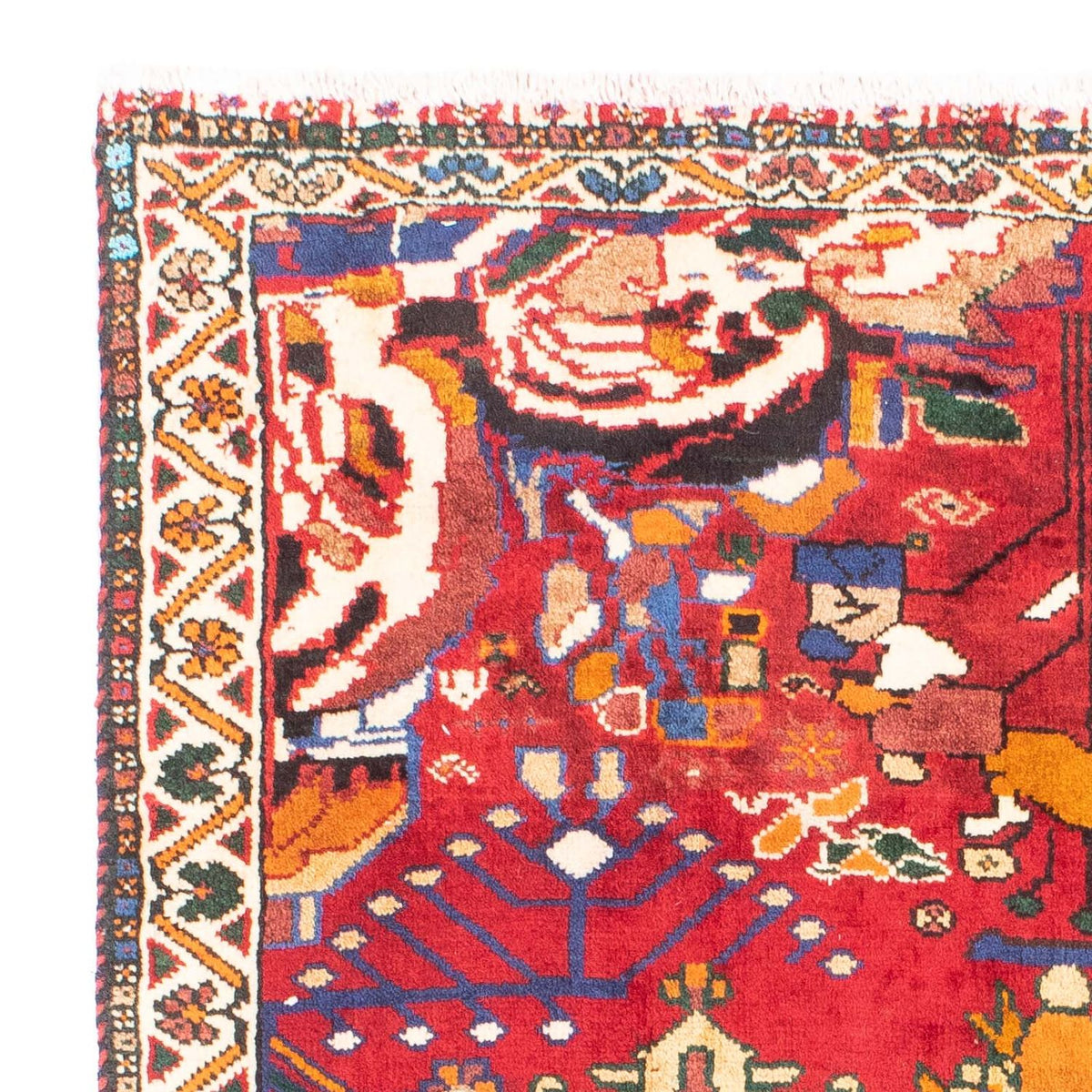 Persisk tæppe - Nomadisk - 150 x 104 cm - mørkerød