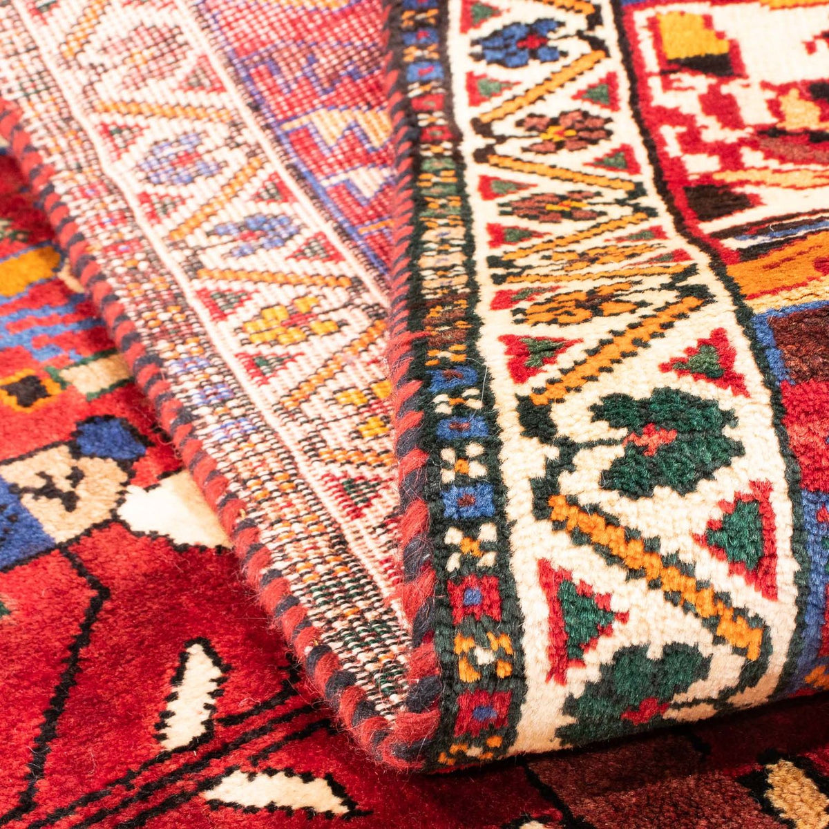 Persisk tæppe - Nomadisk - 150 x 104 cm - mørkerød