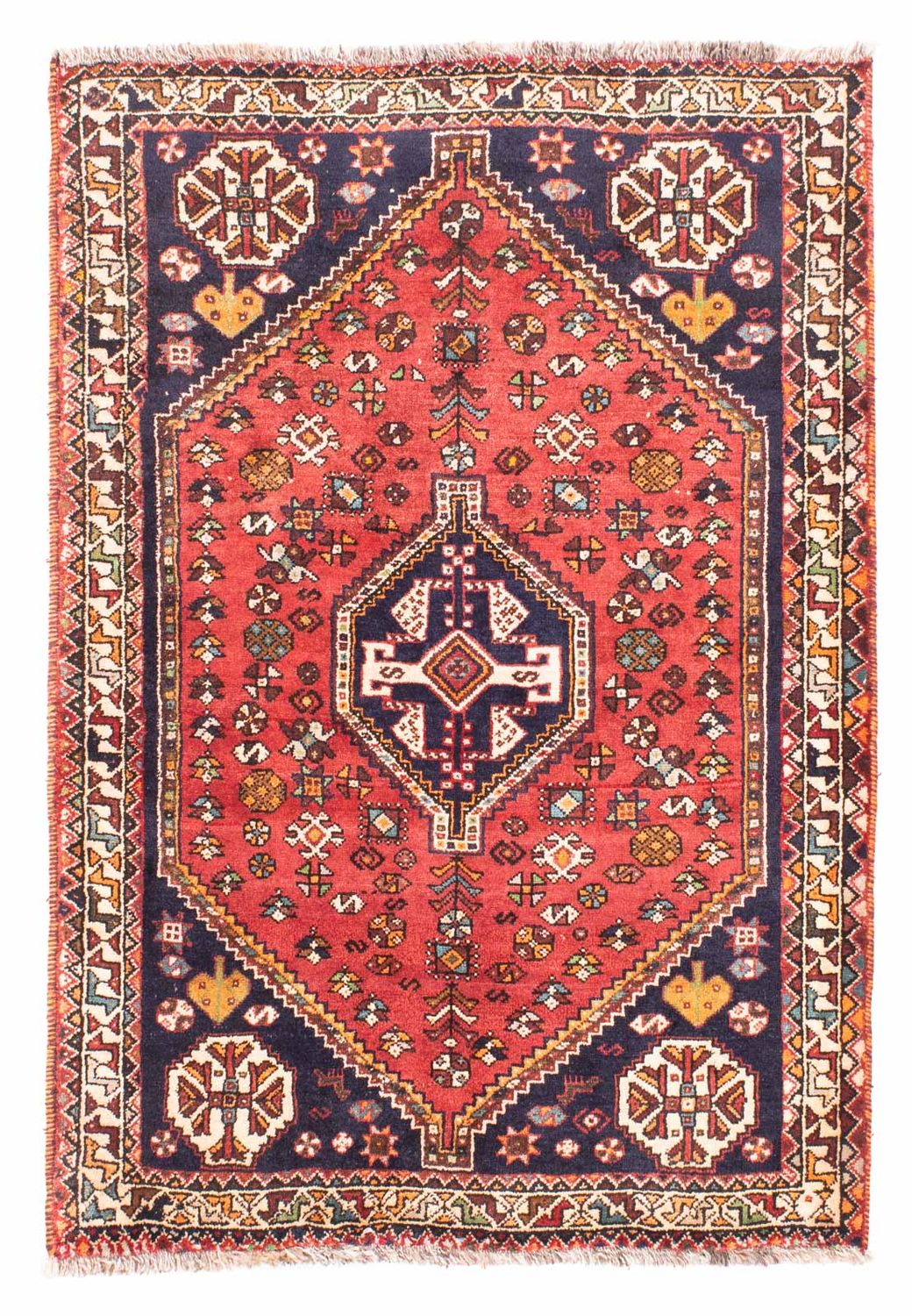 Persisk tæppe - Nomadisk - 162 x 112 cm - mørkerød