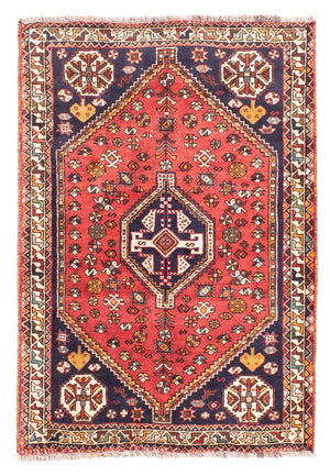 Persisk tæppe - Nomadisk - 162 x 112 cm - mørkerød
