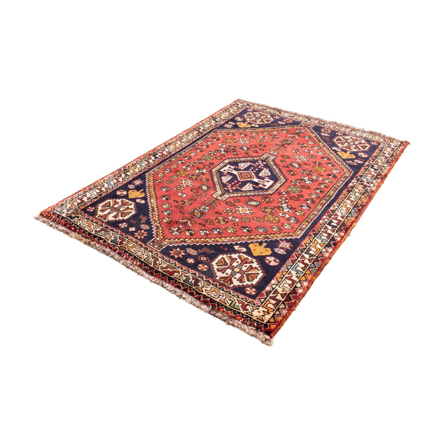 Persisk tæppe - Nomadisk - 162 x 112 cm - mørkerød
