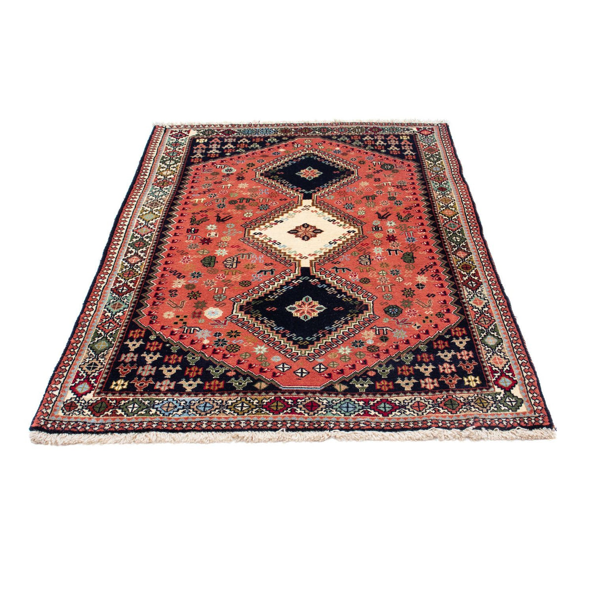 Persisk tæppe - Nomadisk - 150 x 101 cm - mørkeblå