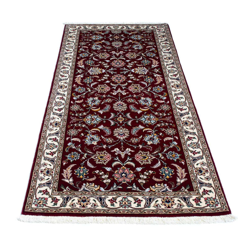 Løber Persisk tæppe - Tabriz - Royal - 205 x 88 cm - mørkerød