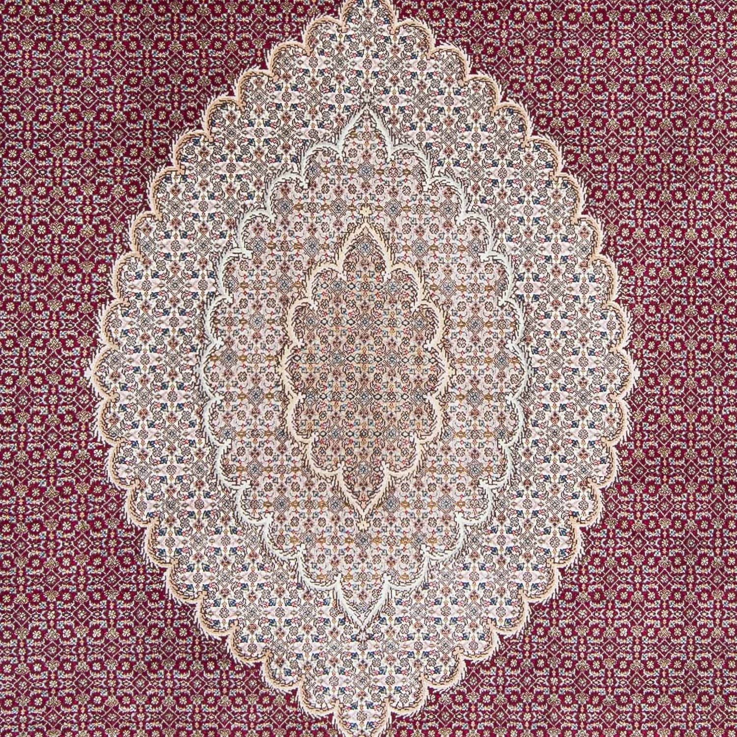 Persisk tæppe - Tabriz - 303 x 204 cm - mørkerød