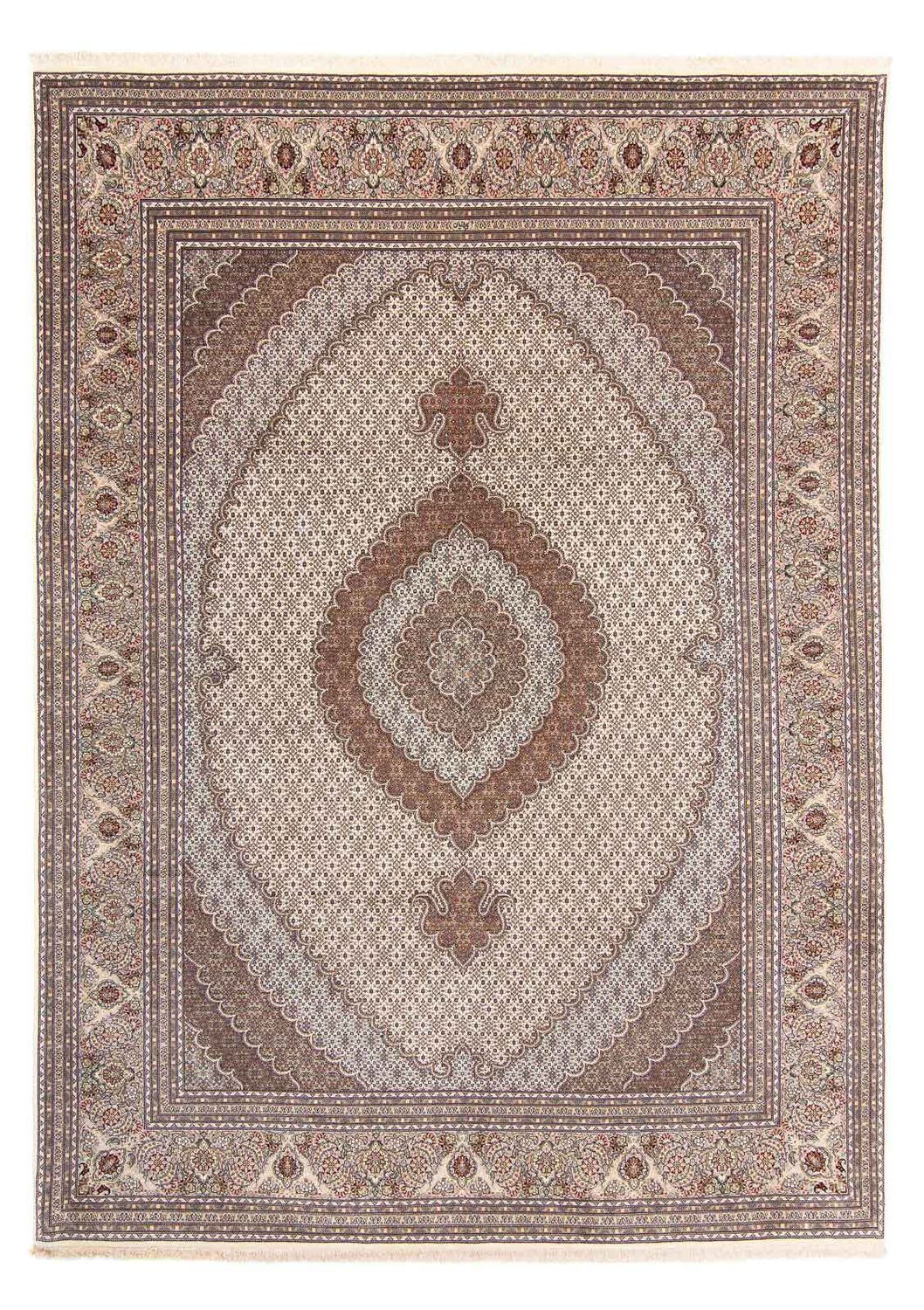 Persisk tæppe - Tabriz - 350 x 252 cm - lys brun