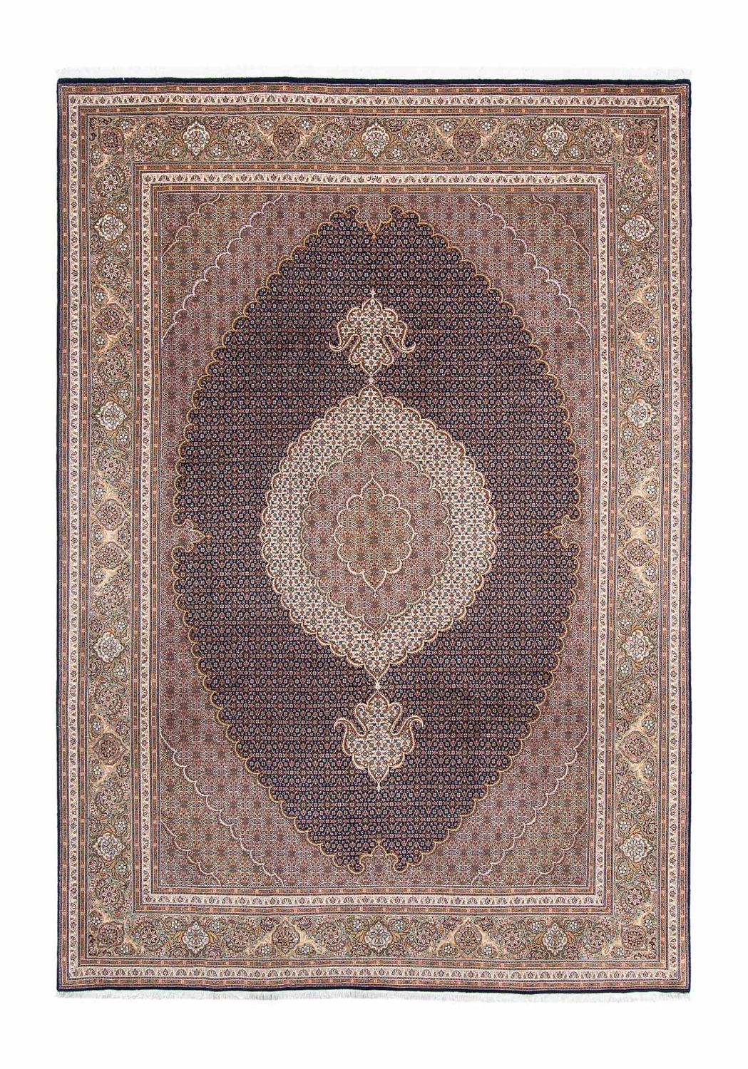 Persisk tæppe - Tabriz - 295 x 203 cm - mørkeblå