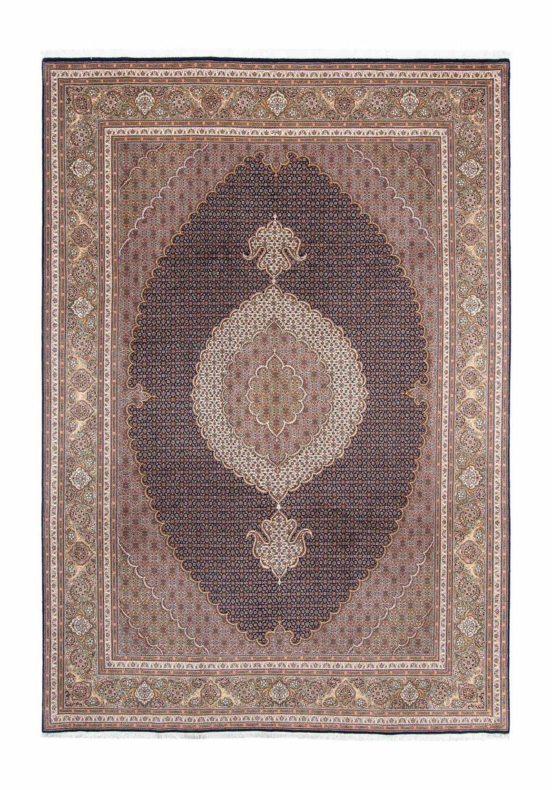 Persisk tæppe - Tabriz - 295 x 203 cm - mørkeblå