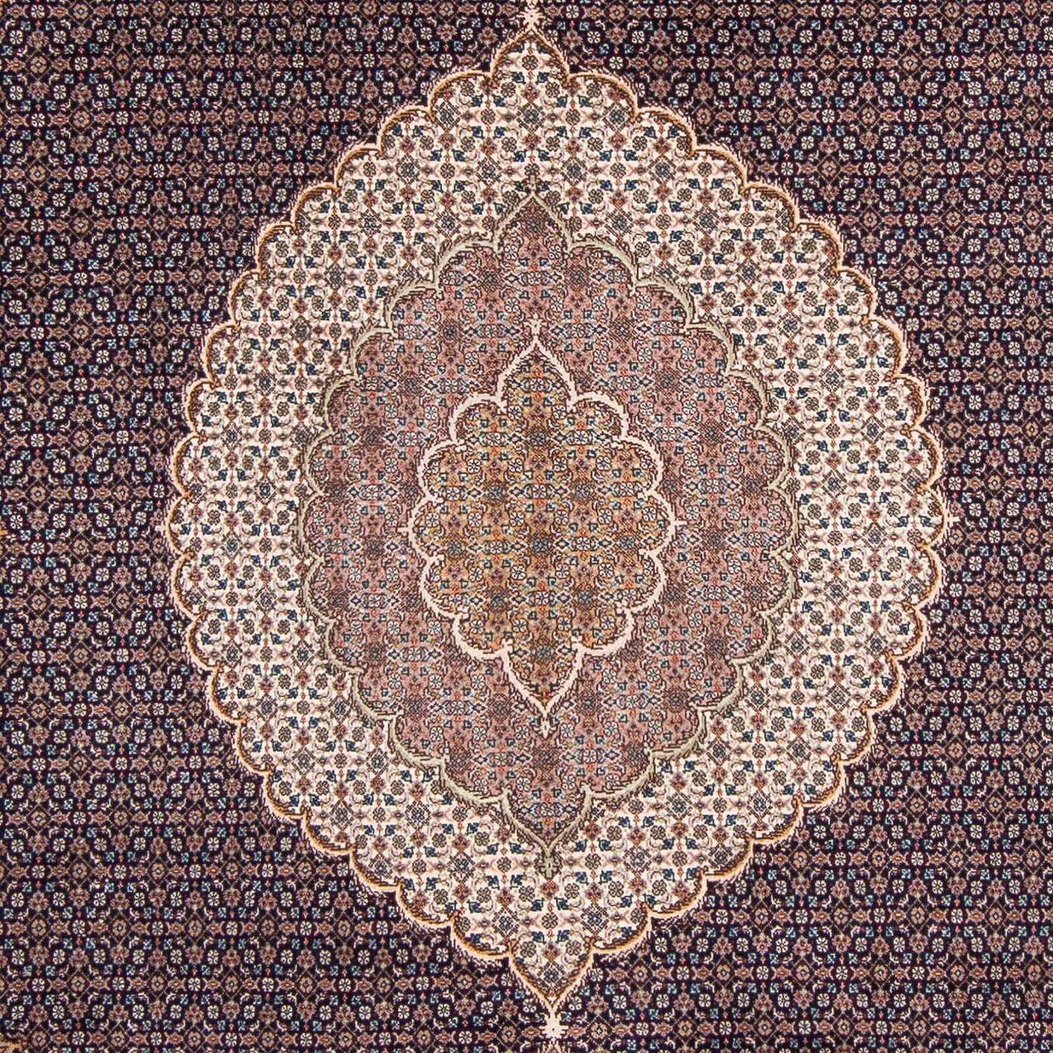 Persisk tæppe - Tabriz - 295 x 203 cm - mørkeblå