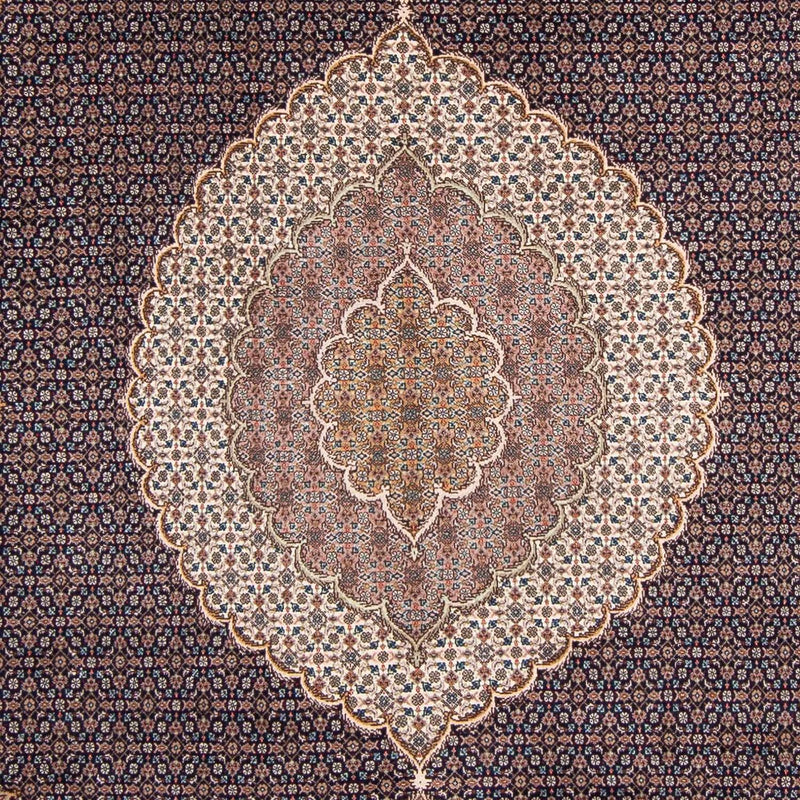 Persisk tæppe - Tabriz - 295 x 203 cm - mørkeblå