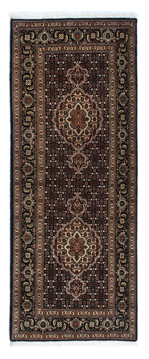 Løber Persisk tæppe - Tabriz - 201 x 77 cm - mørkeblå
