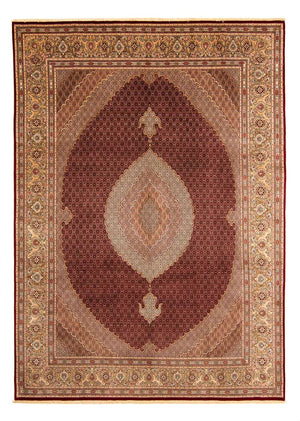 Persisk tæppe - Tabriz - 400 x 298 cm - mørkerød