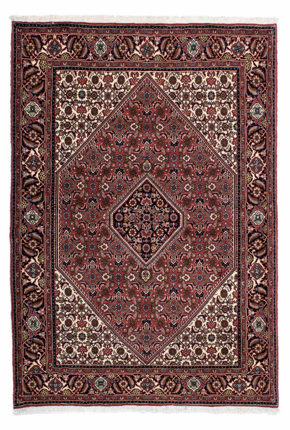 Persisk tæppe - Bijar - 212 x 144 cm - rød