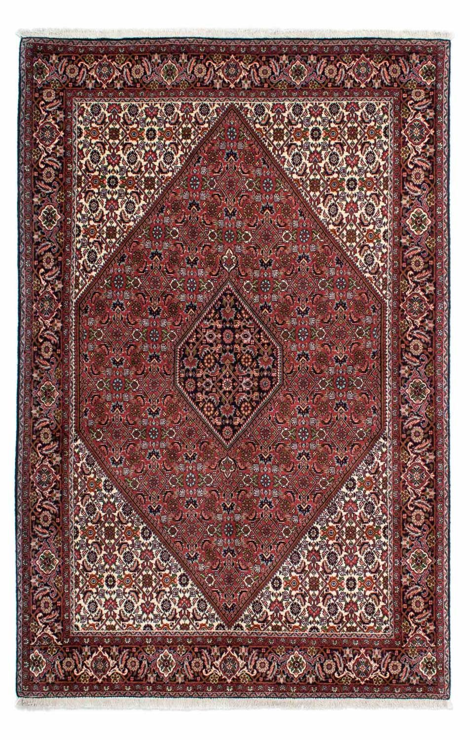 Persisk tæppe - Bijar - 218 x 142 cm - rød