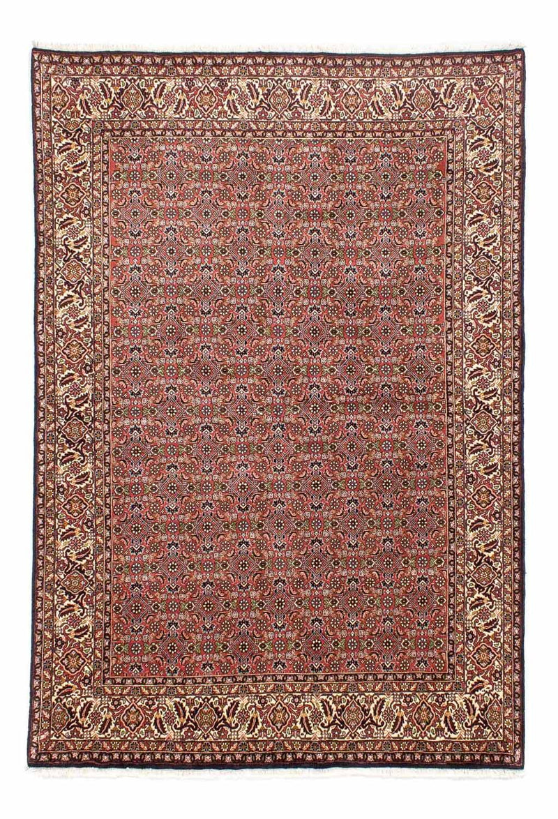 Persisk tæppe - Bijar - 251 x 172 cm - lysrød