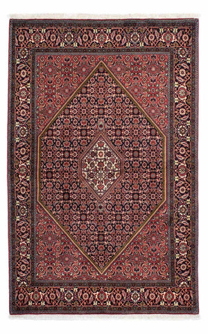 Persisk tæppe - Bijar - 215 x 137 cm - rød
