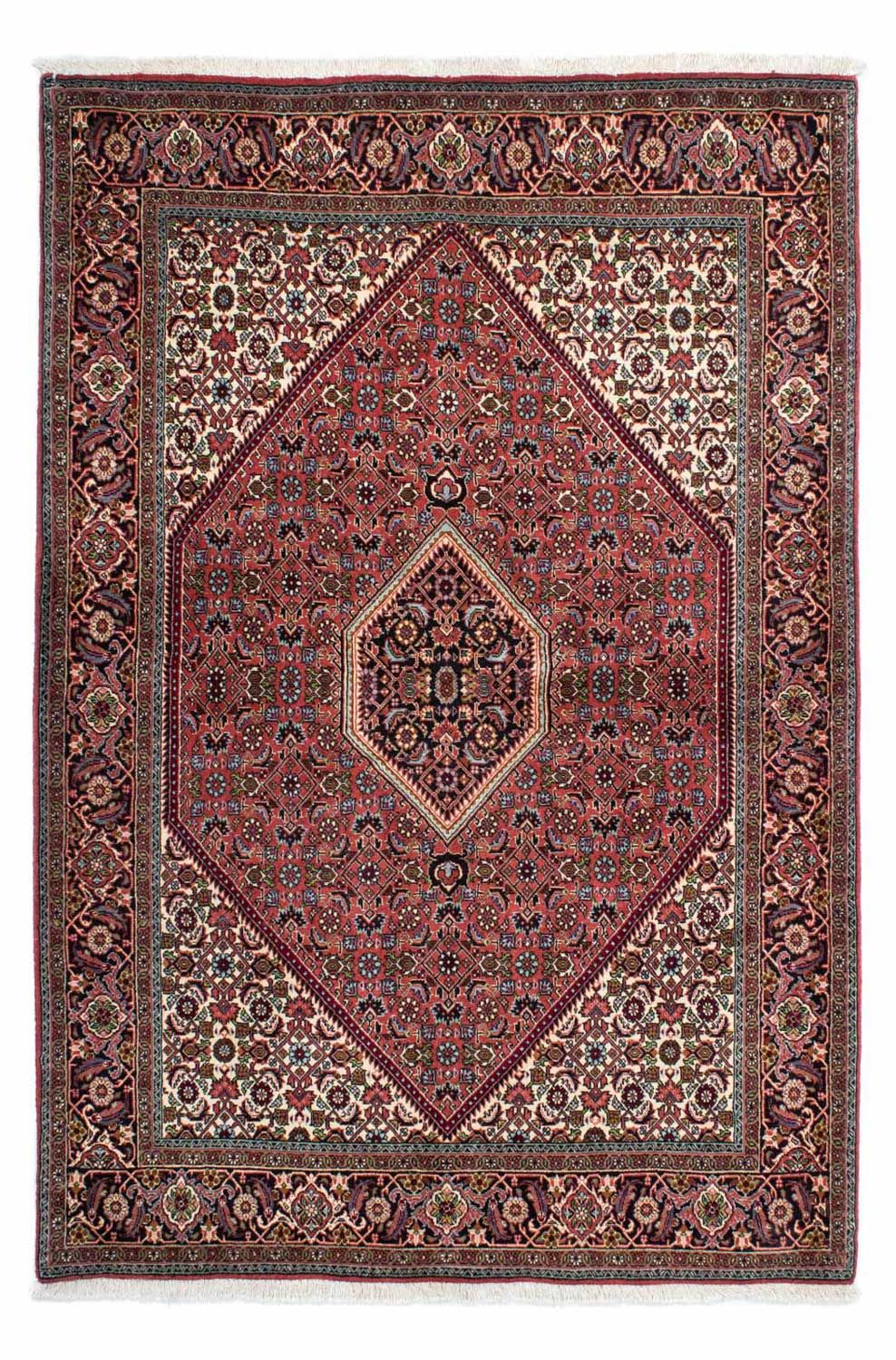 Persisk tæppe - Bijar - 212 x 140 cm - rød