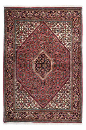 Persisk tæppe - Bijar - 212 x 140 cm - rød