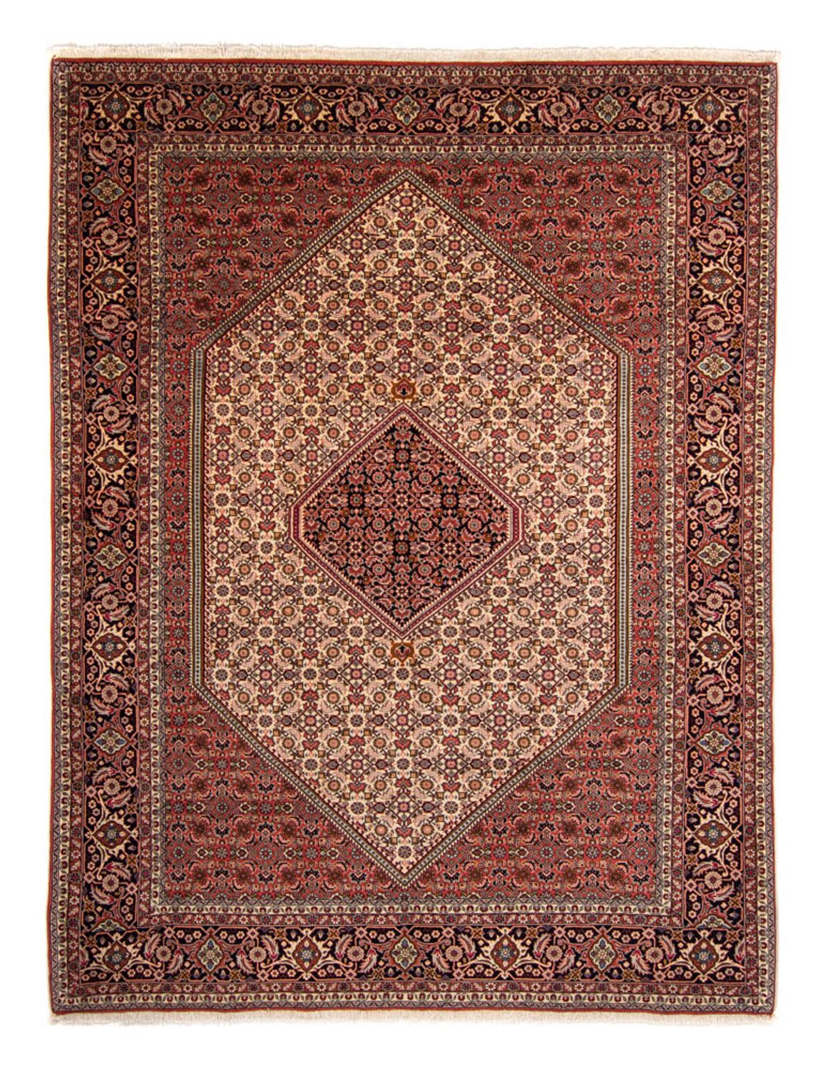 Persisk tæppe - Bijar - 330 x 247 cm - lysrød