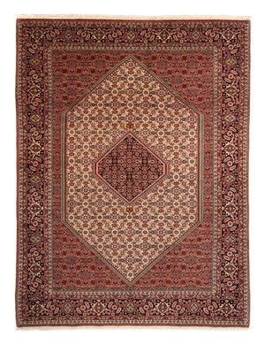 Persisk tæppe - Bijar - 330 x 247 cm - lysrød