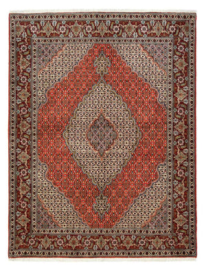 Persisk tæppe - Tabriz - 200 x 150 cm - mørkerød