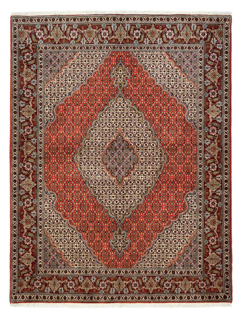 Persisk tæppe - Tabriz - 200 x 150 cm - mørkerød