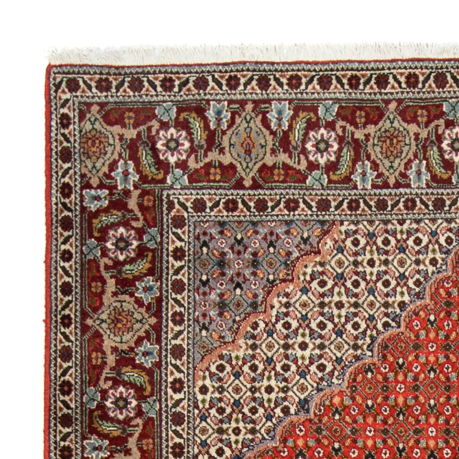 Persisk tæppe - Tabriz - 200 x 150 cm - mørkerød