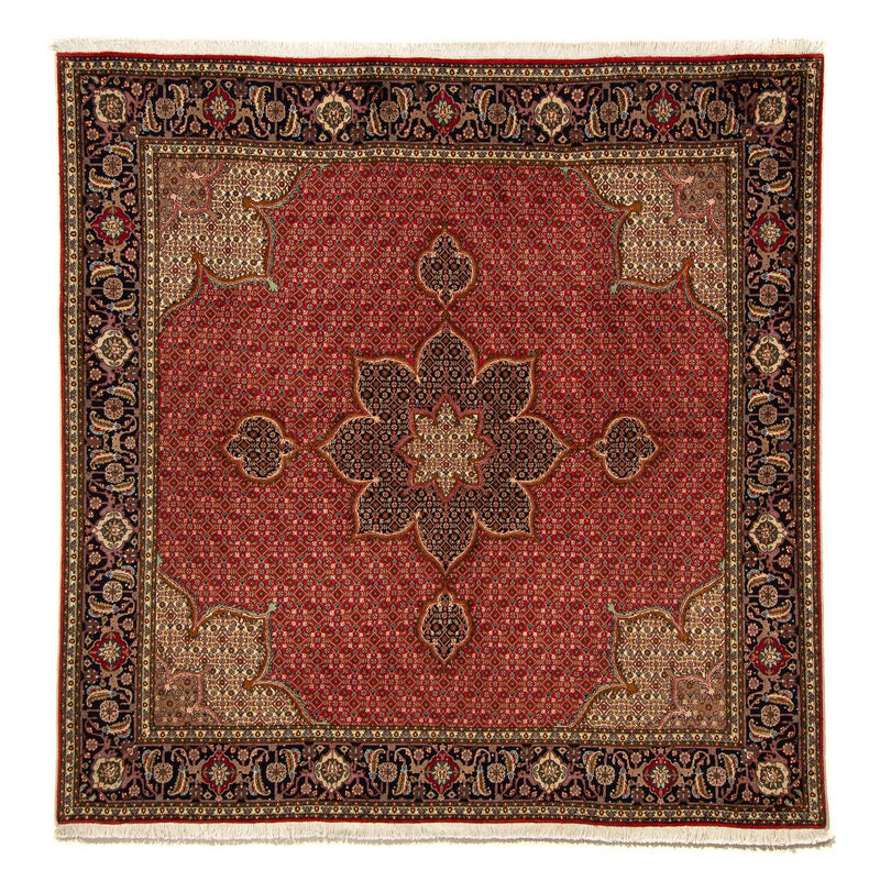 Persisk tæppe - Tabriz firkantet  - 203 x 200 cm - rød