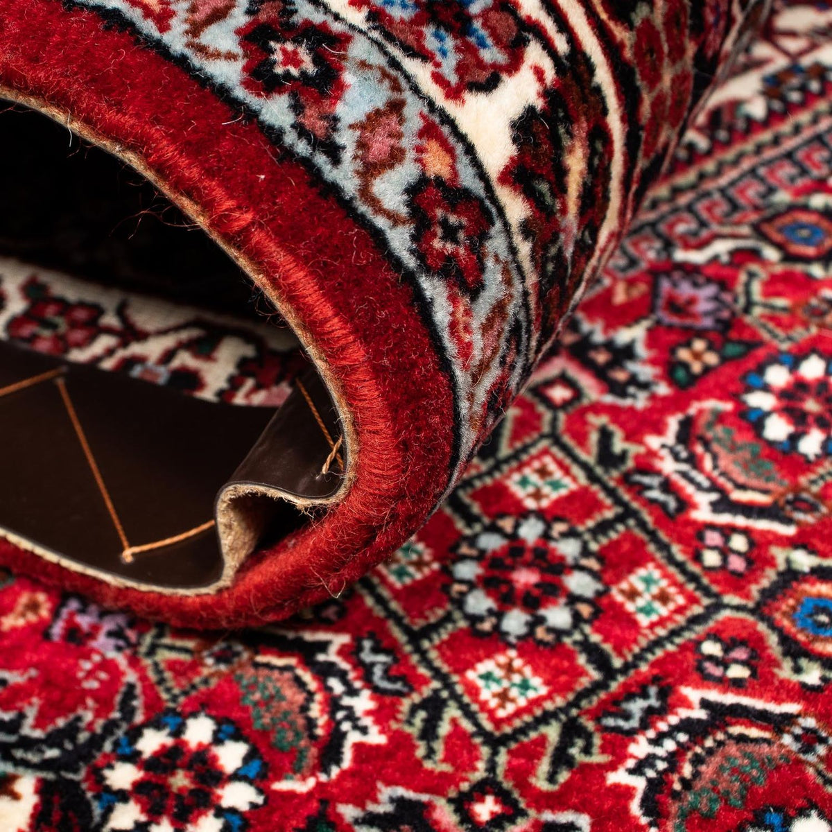 Persisk tæppe - Bijar - 257 x 204 cm - mørkerød