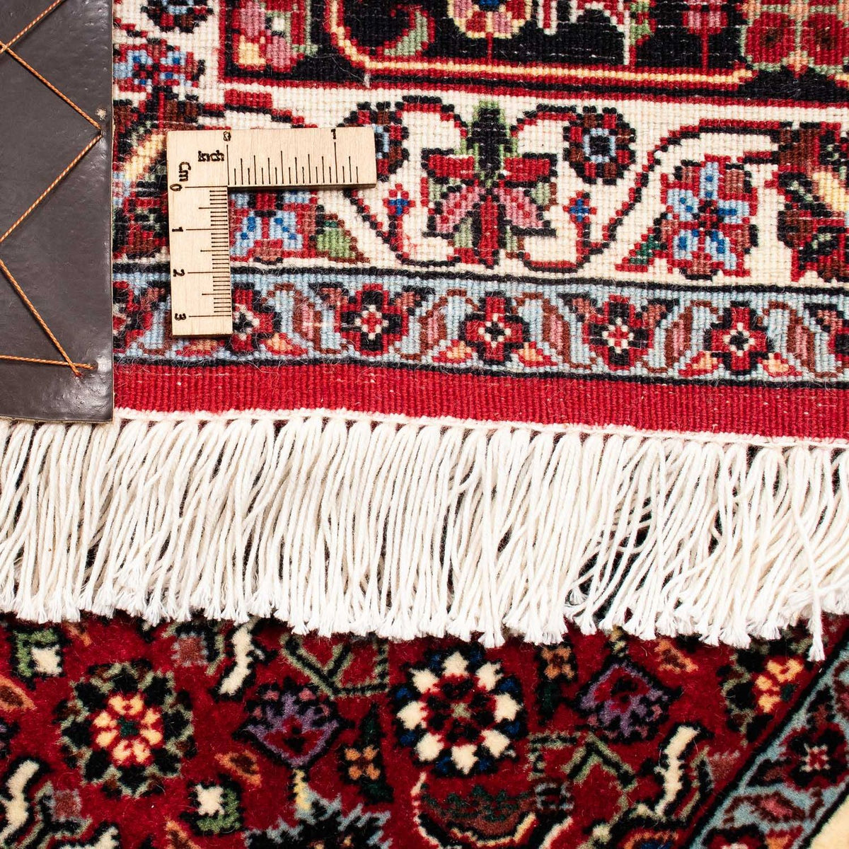 Persisk tæppe - Bijar - 257 x 204 cm - mørkerød