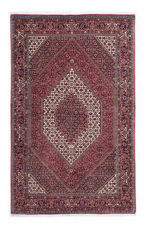 Persisk tæppe - Bijar - 210 x 132 cm - lysrød