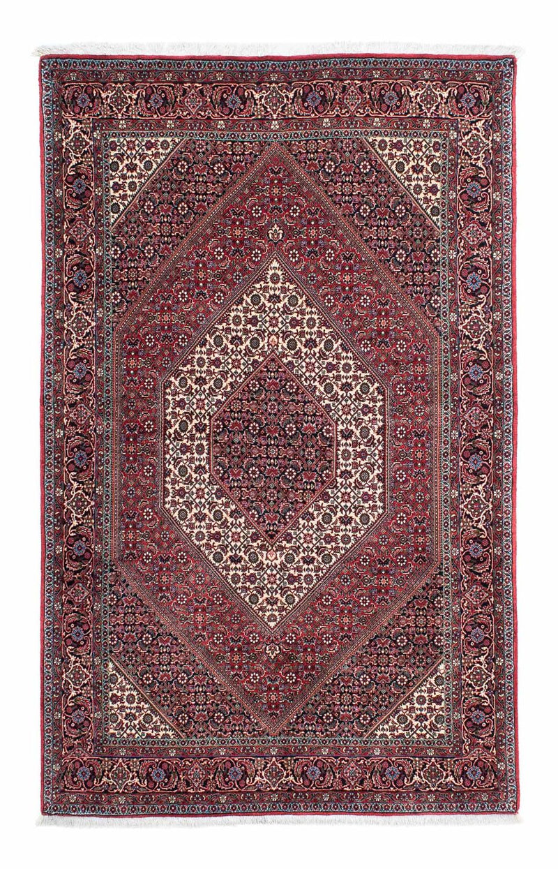 Persisk tæppe - Bijar - 210 x 132 cm - lysrød