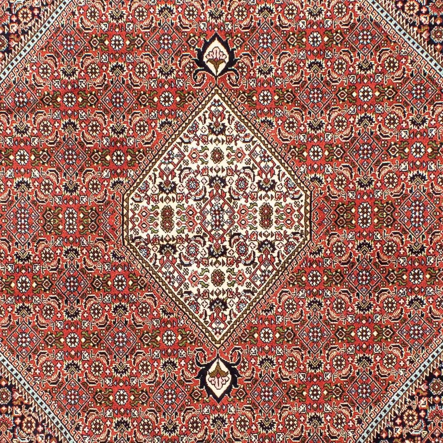 Persisk tæppe - Bijar - 253 x 174 cm - lysrød
