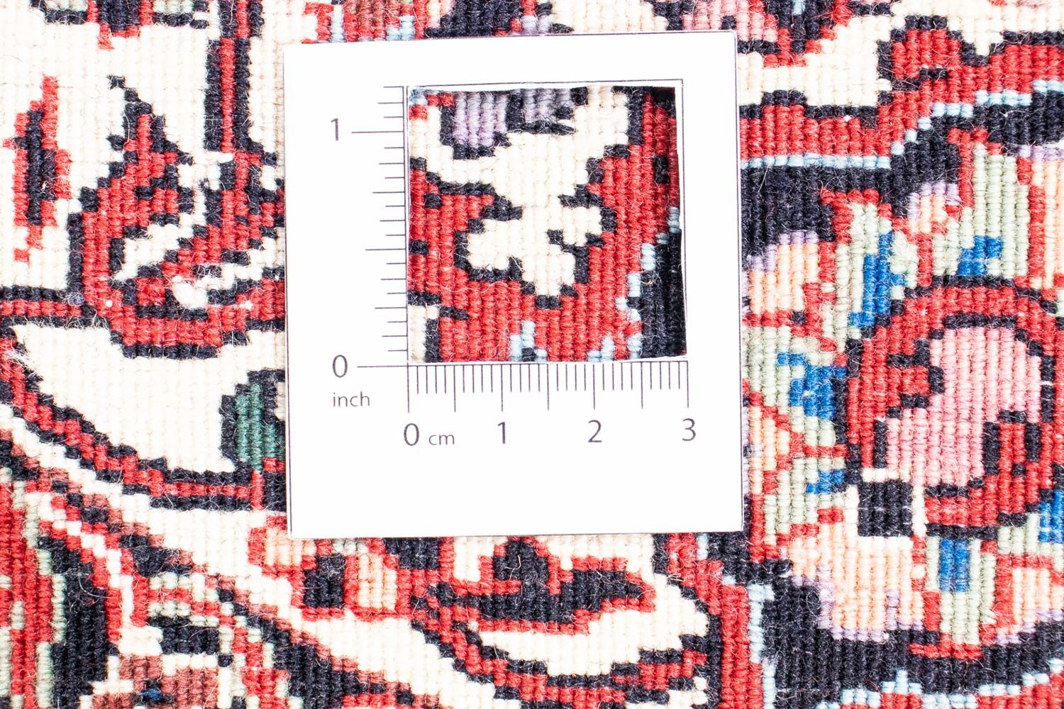 Persisk tæppe - Bijar rundt  - 205 x 205 cm - mørkerød