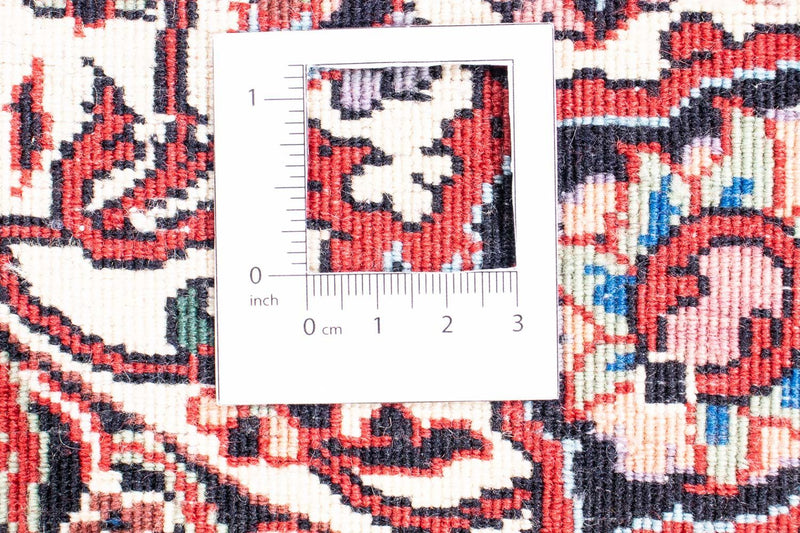 Persisk tæppe - Bijar rundt  - 205 x 205 cm - mørkerød