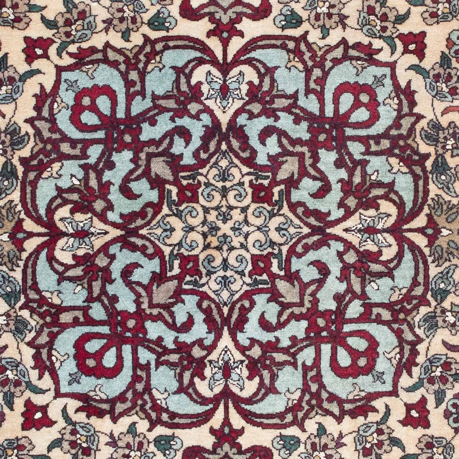 Persisk tæppe - Isfahan - Premium - 124 x 83 cm - mørkerød