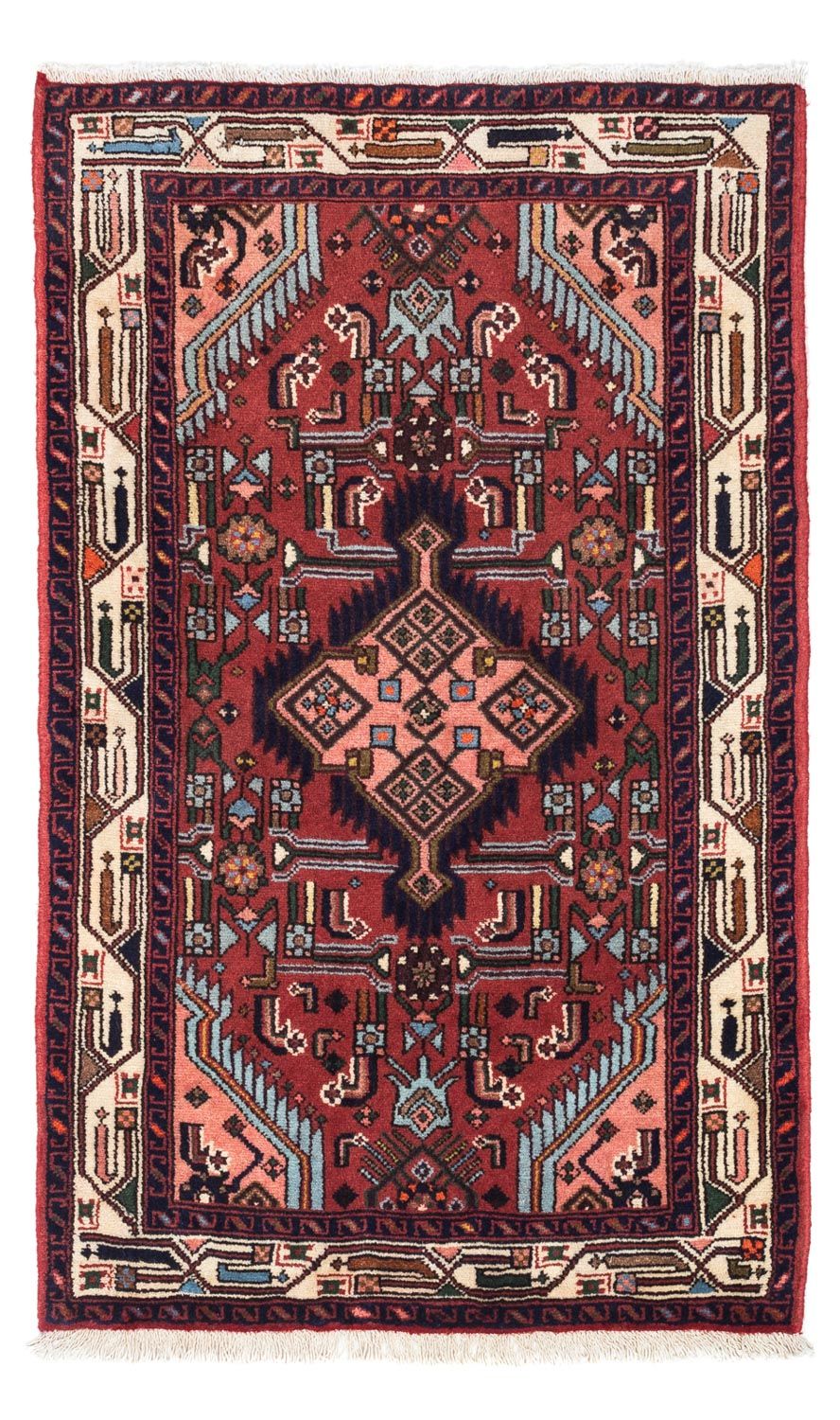 Persisk tæppe - Nomadisk - 125 x 80 cm - mørkerød