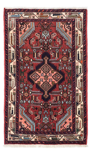 Persisk tæppe - Nomadisk - 125 x 80 cm - mørkerød