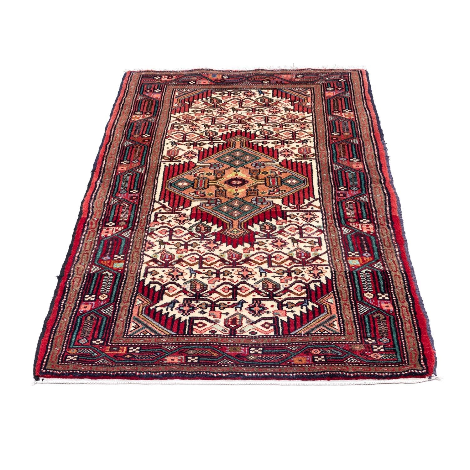 Persisk tæppe - Nomadisk - 125 x 80 cm - beige