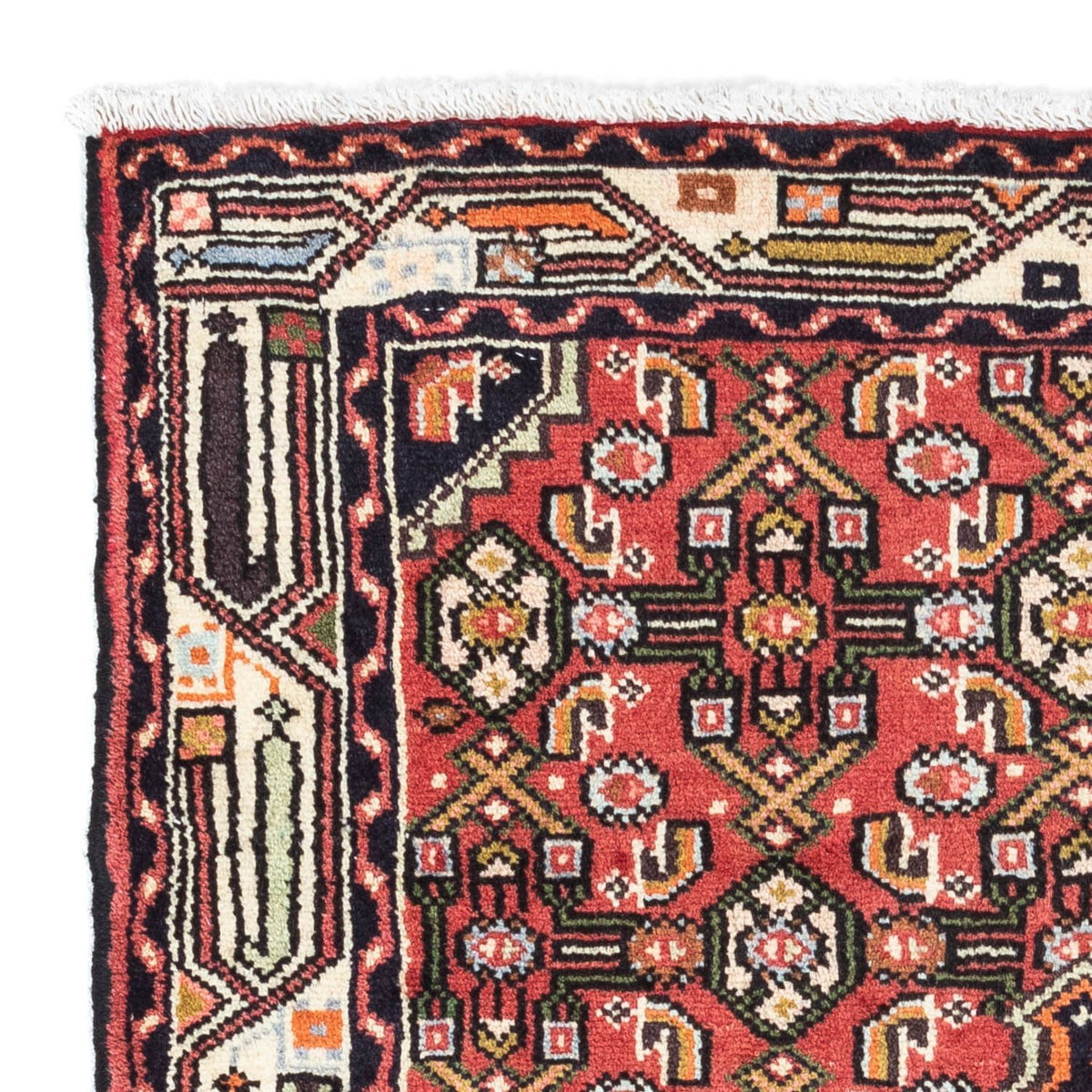 Persisk tæppe - Nomadisk - 125 x 80 cm - lysrød