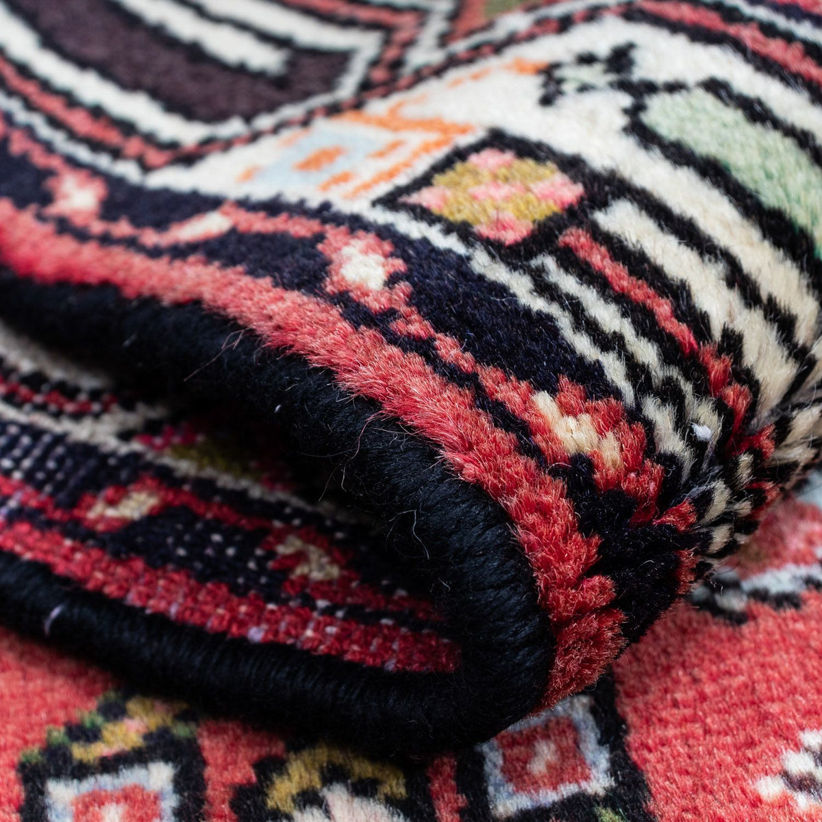 Persisk tæppe - Nomadisk - 125 x 80 cm - lysrød