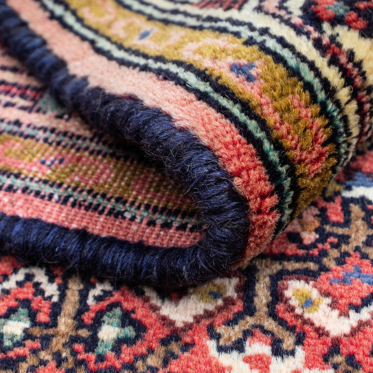 Persisk tæppe - Nomadisk - 125 x 80 cm - lysrød