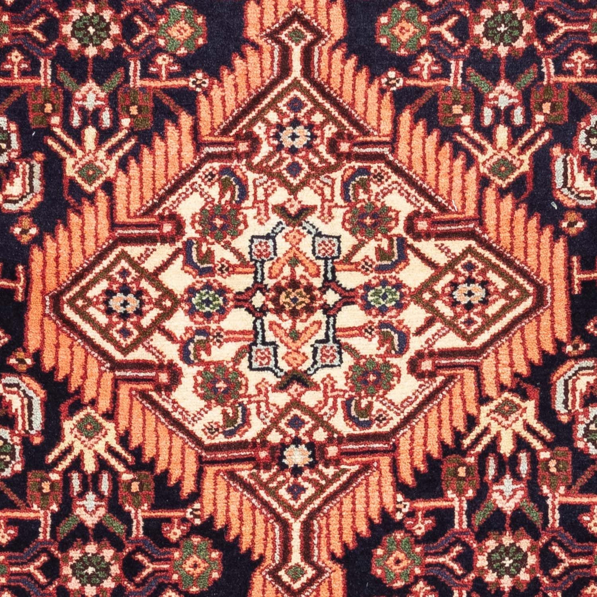 Persisk tæppe - Nomadisk - 125 x 80 cm - mørkeblå