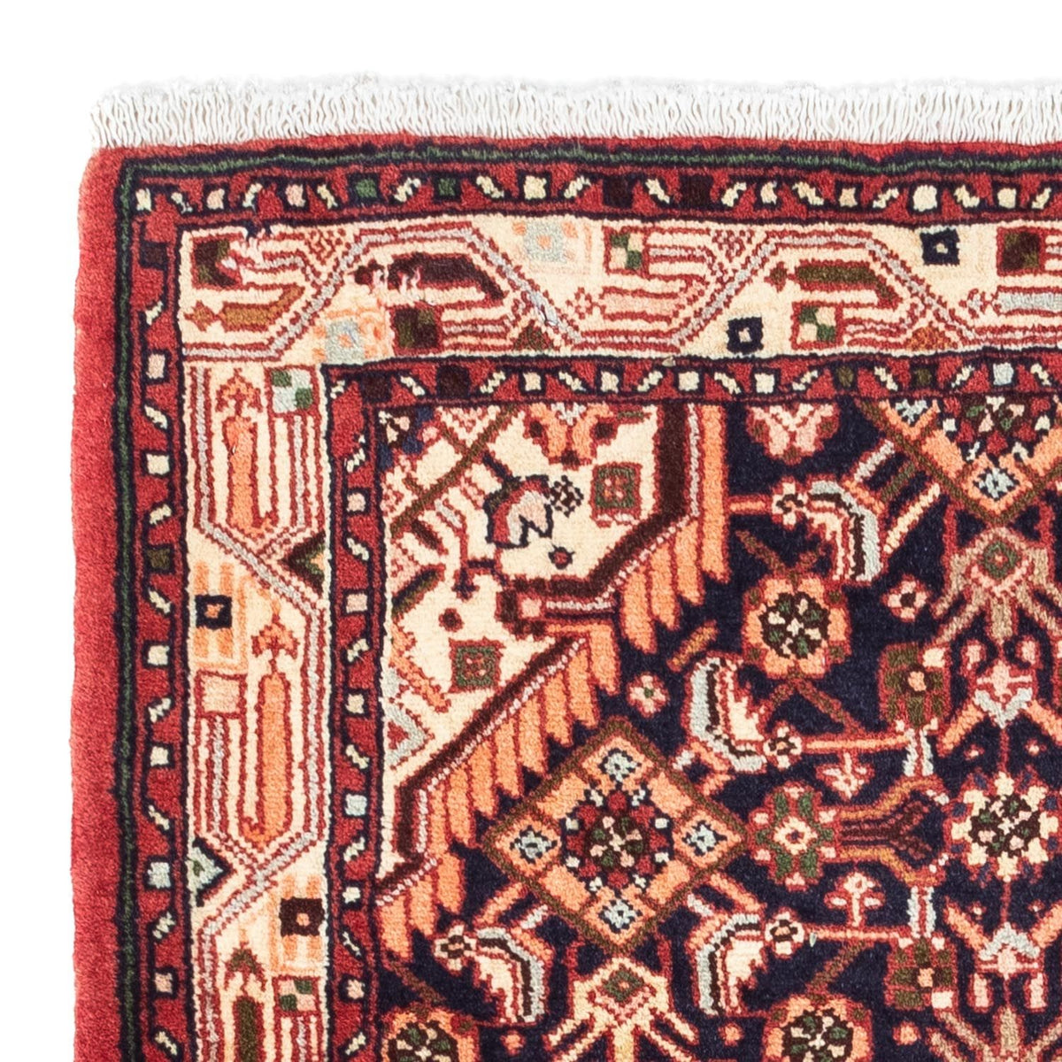 Persisk tæppe - Nomadisk - 125 x 80 cm - mørkeblå