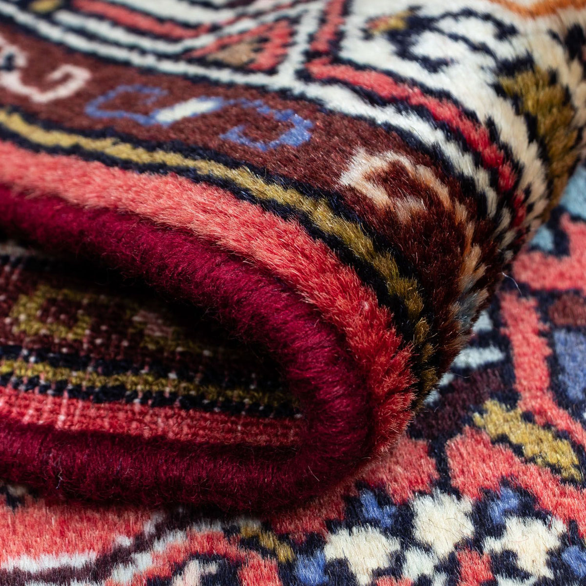 Persisk tæppe - Nomadisk - 125 x 80 cm - lysrød