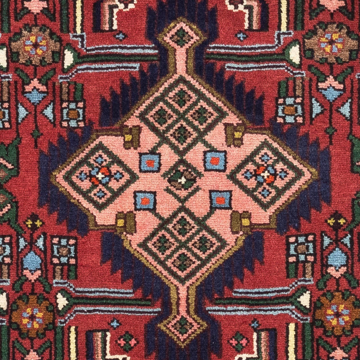 Persisk tæppe - Nomadisk - 125 x 80 cm - mørkerød