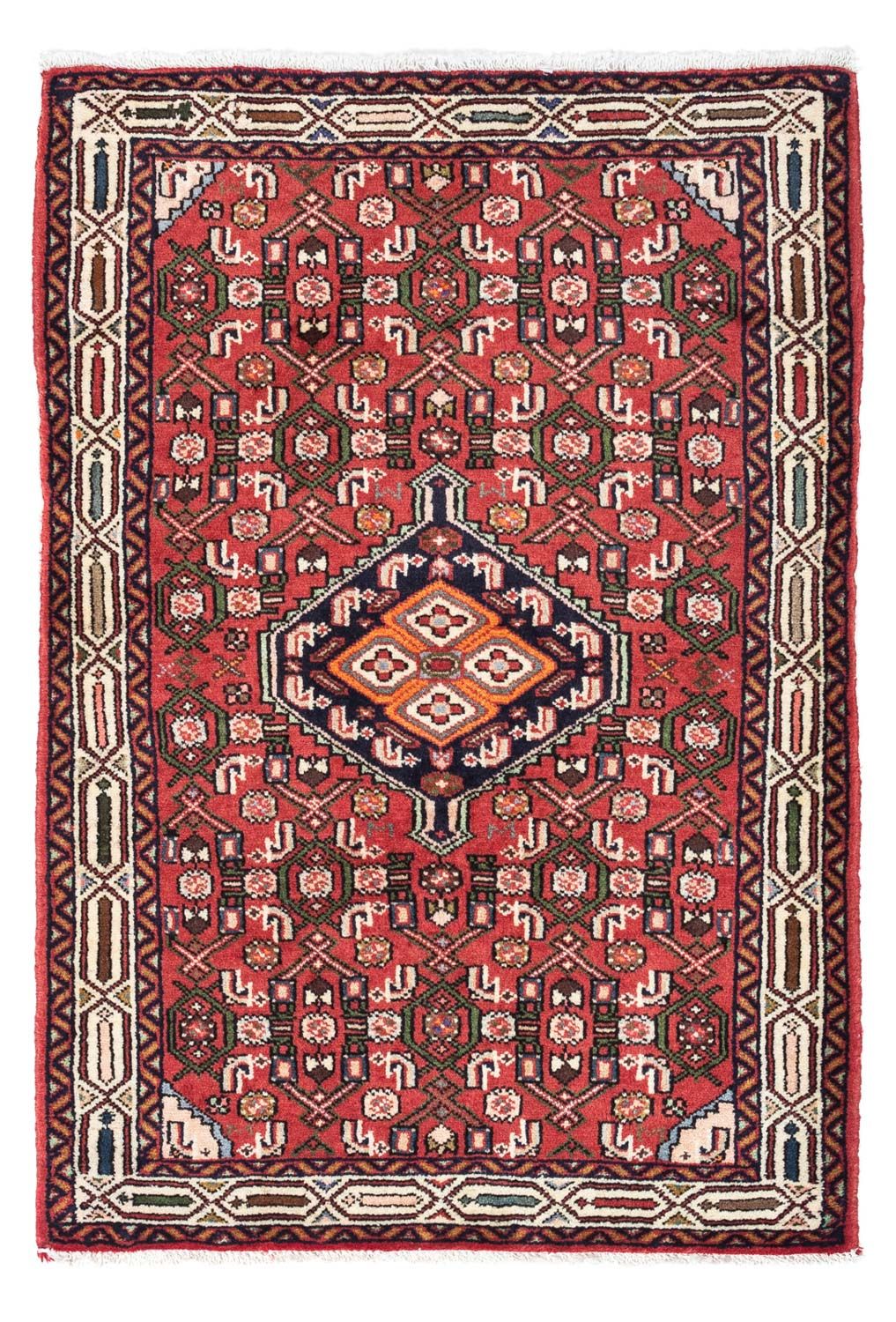 Persisk tæppe - Nomadisk - 125 x 80 cm - lysrød