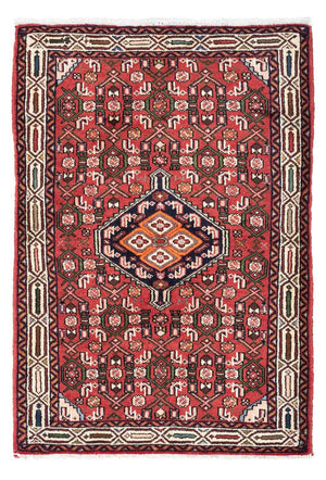 Persisk tæppe - Nomadisk - 125 x 80 cm - lysrød